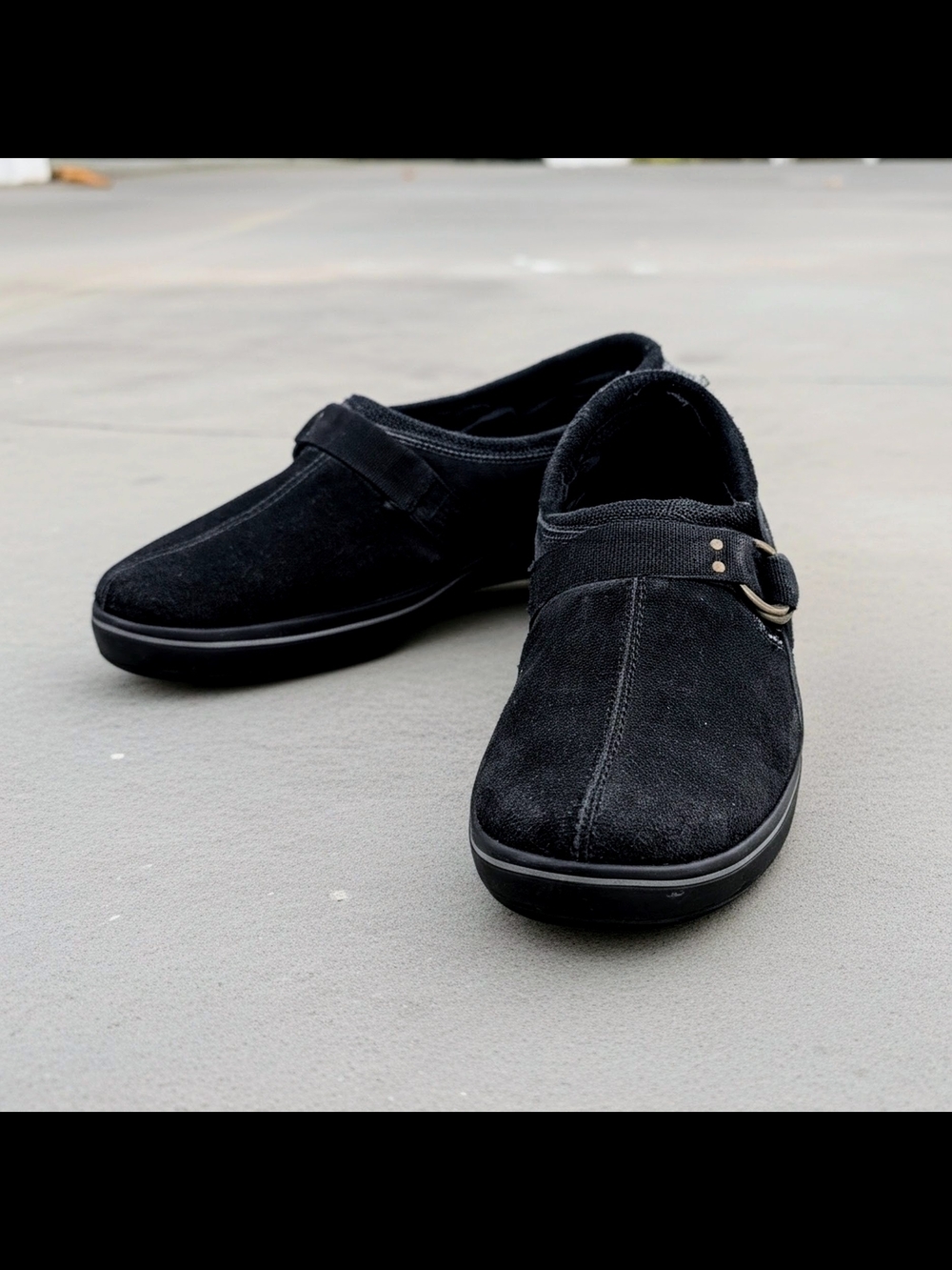 Keds Women's Black Suede Slip-On Loafers Size 9
